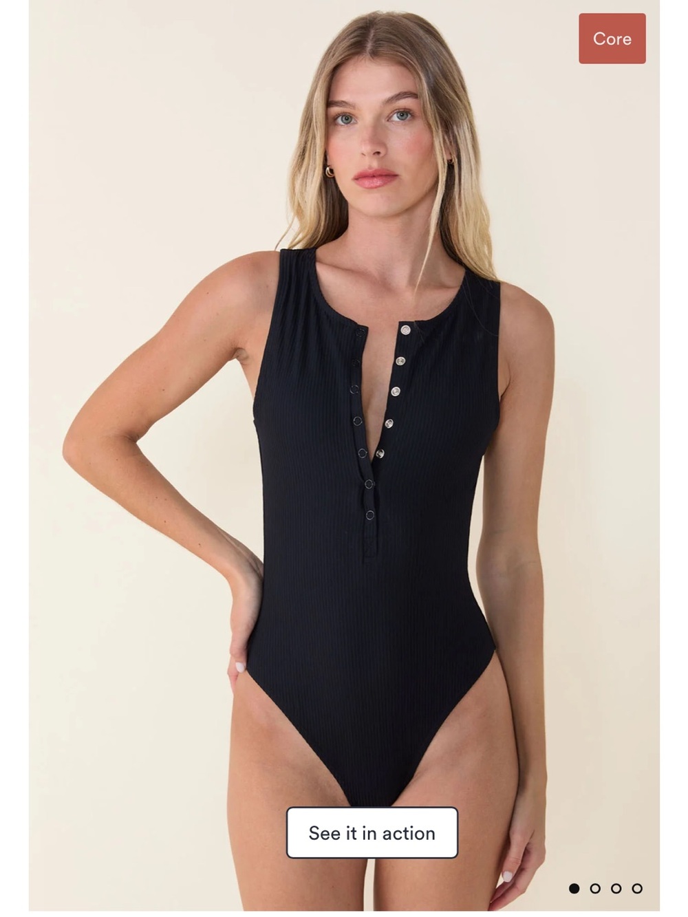 Andie Black Ribbed Malibu One-Piece Swimsuit-XL Tall